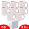 8 Pcs 15OZ El Grande Pink Inside & Handle Sublimation Mugs With Foam Support Boxes